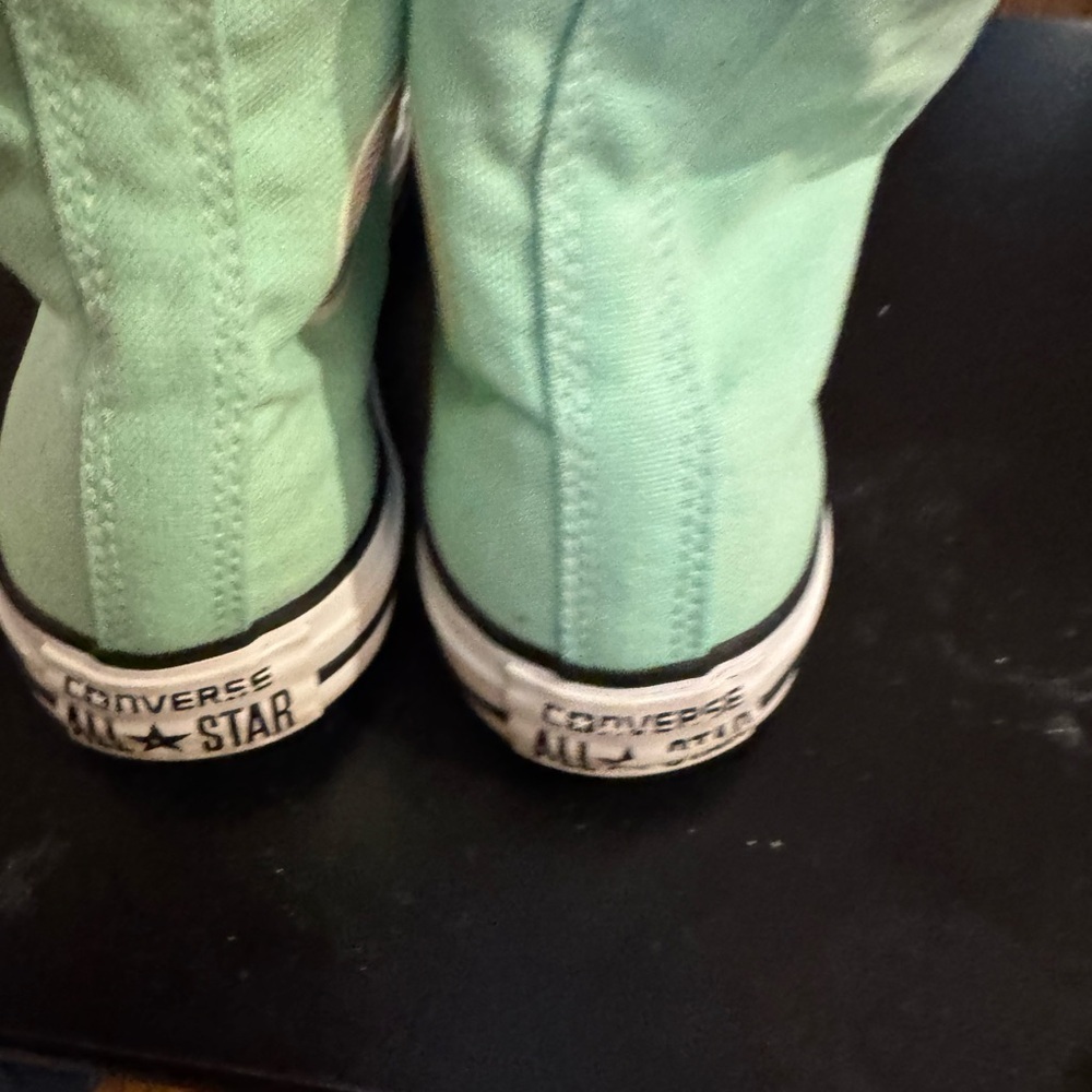 Women’s Size 7 Men’s Size 5 Mint Green Converse All Stars - Picture 5 of 11